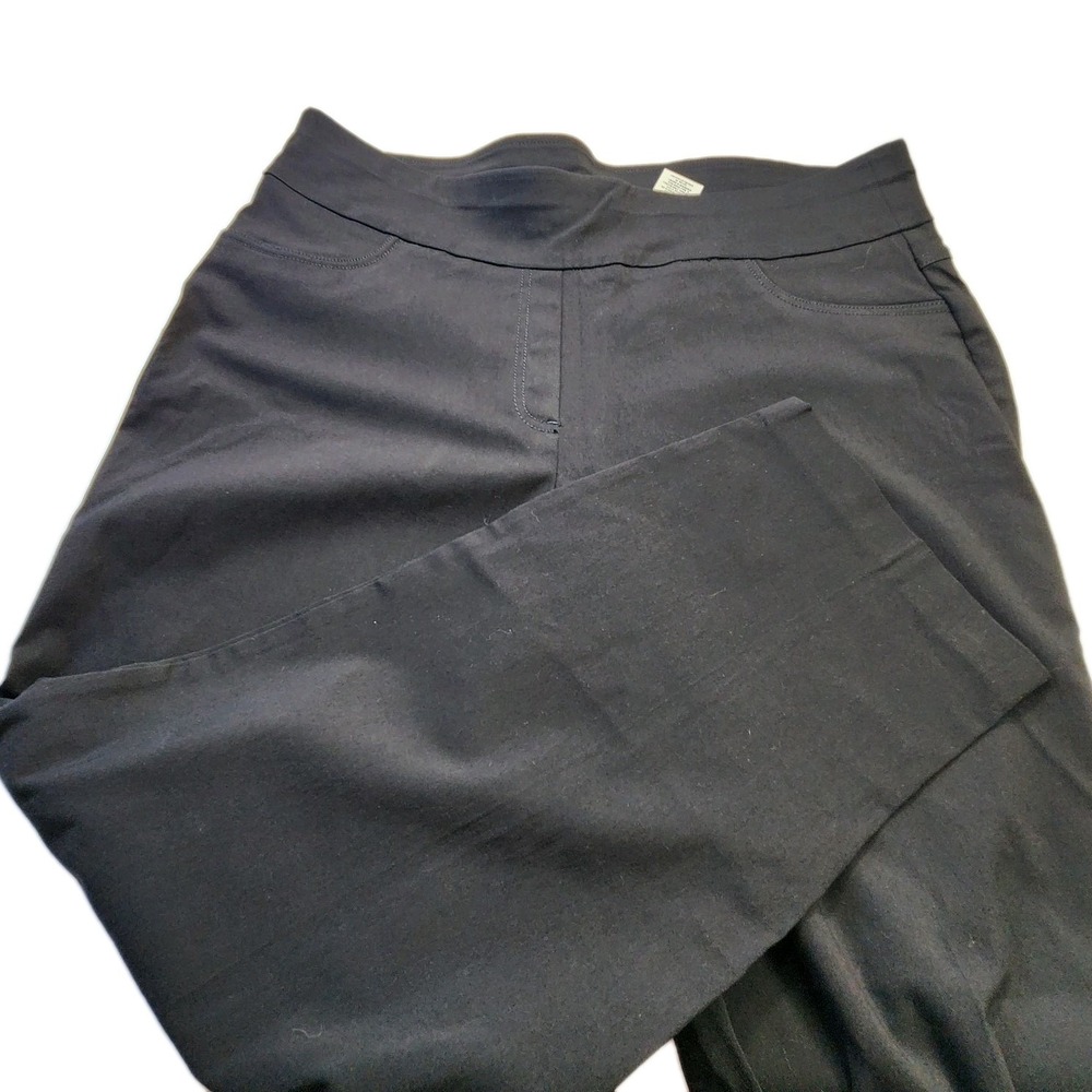 Ruby Rd Slimming Contour Waistband Pants Sz 22W Black Pull On Casual Career NWT